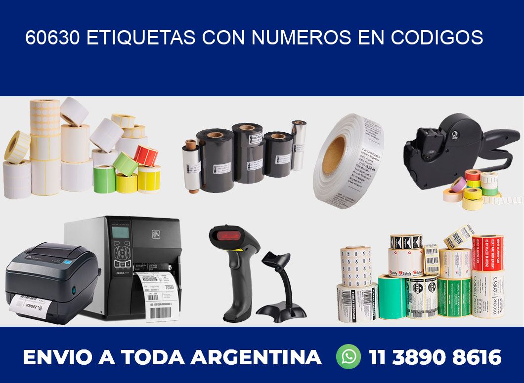 60630 ETIQUETAS CON NUMEROS EN CODIGOS