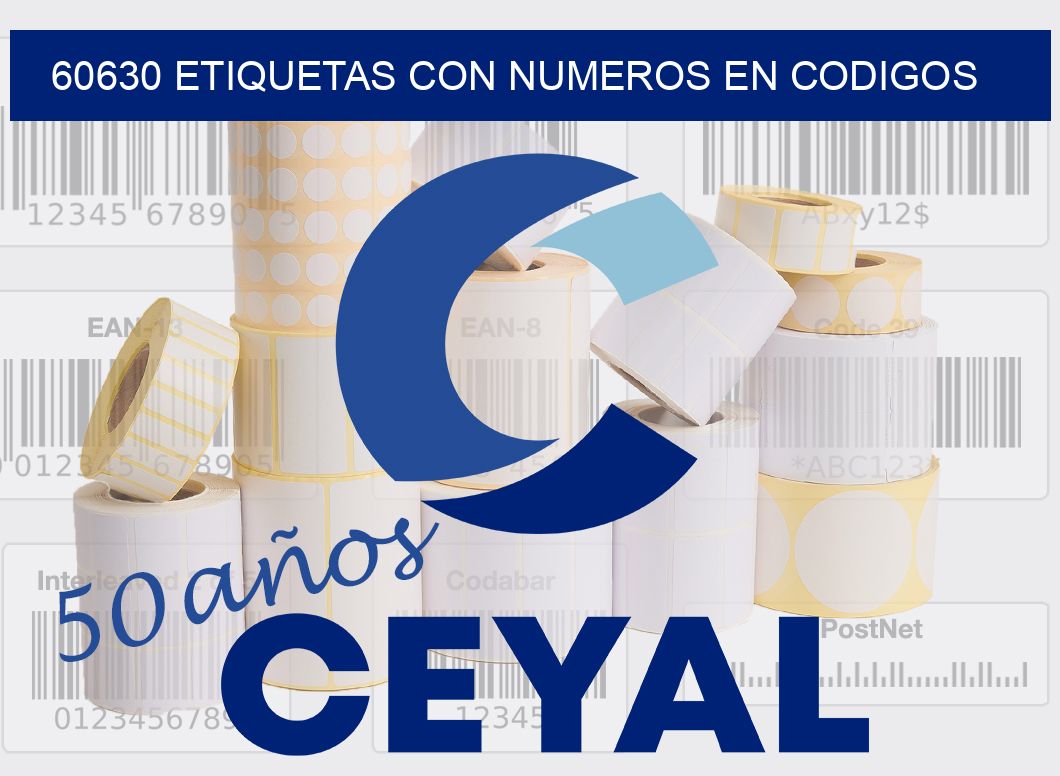 60630 ETIQUETAS CON NUMEROS EN CODIGOS