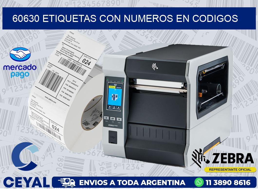 60630 ETIQUETAS CON NUMEROS EN CODIGOS