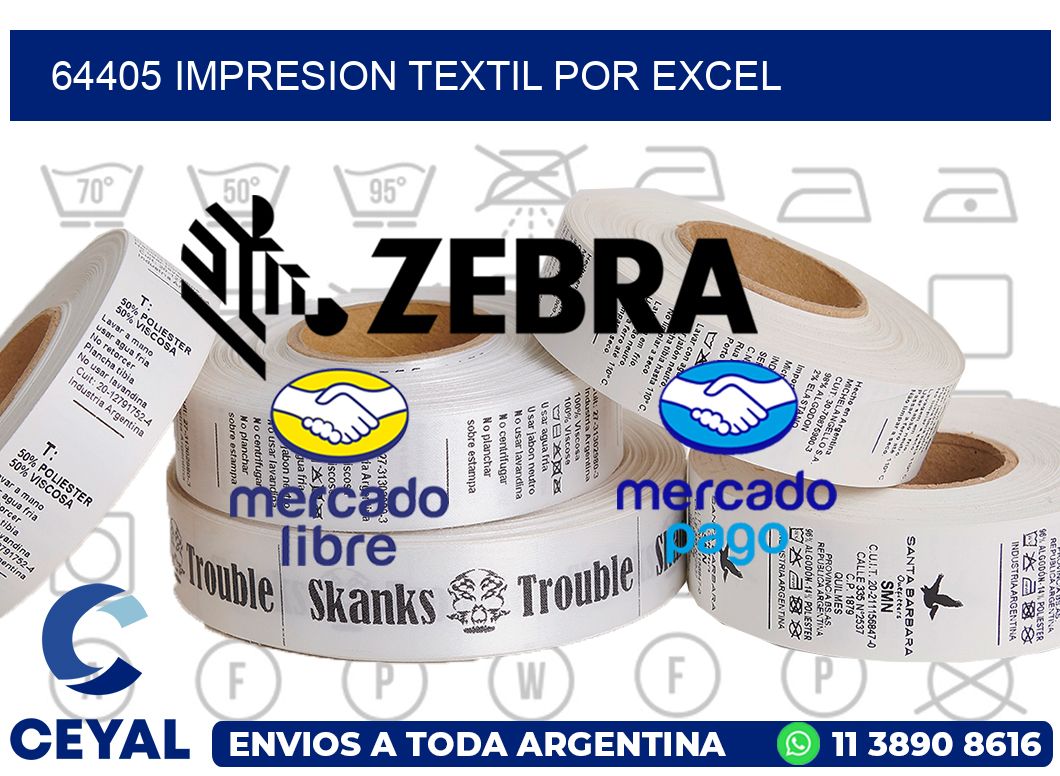 64405 IMPRESION TEXTIL POR EXCEL