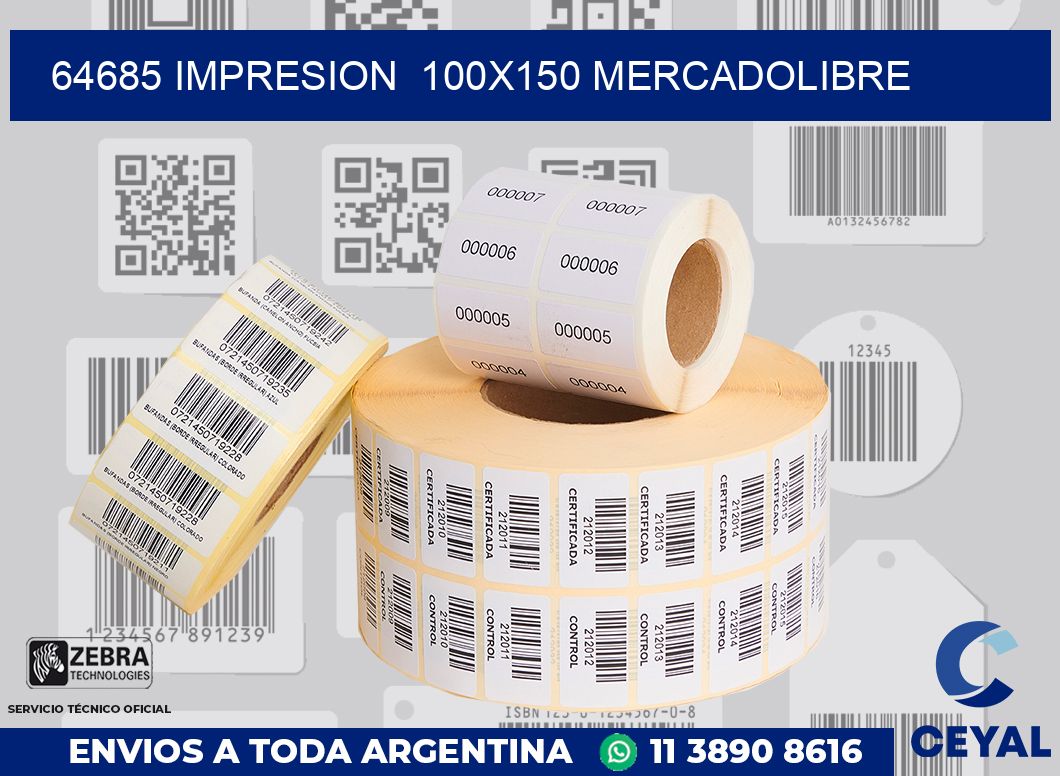 64685 impresion  100x150 mercadolibre