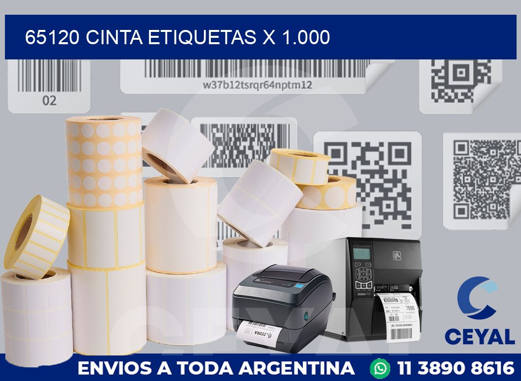 65120 cinta etiquetas x 1.000
