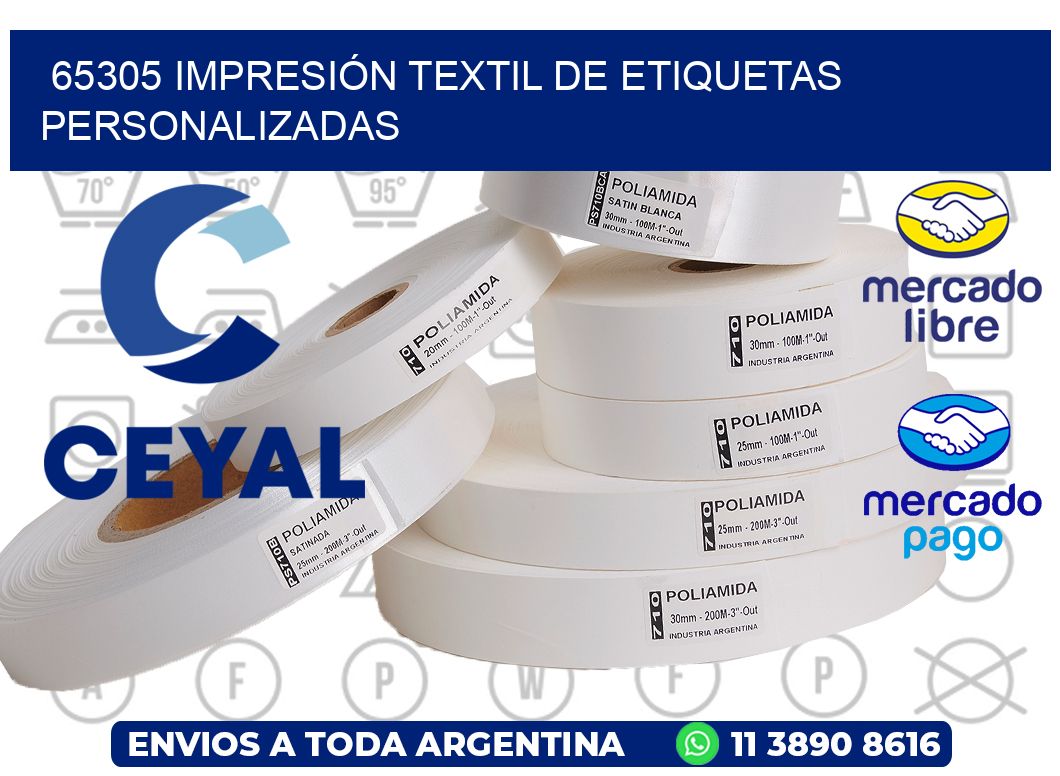 65305 IMPRESIÓN TEXTIL DE ETIQUETAS PERSONALIZADAS