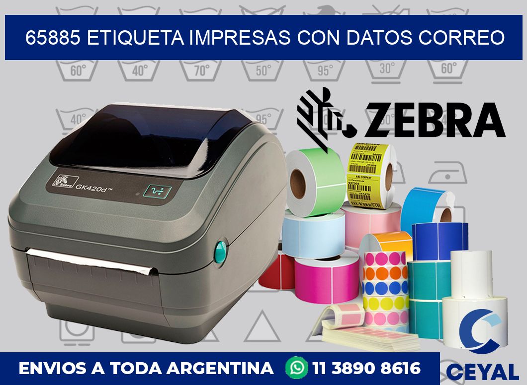 65885 ETIQUETA IMPRESAS CON DATOS CORREO