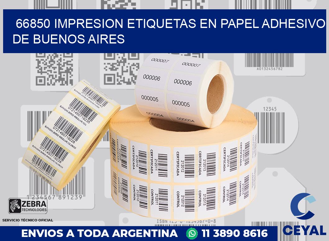 66850 IMPRESION ETIQUETAS EN PAPEL ADHESIVO DE BUENOS AIRES