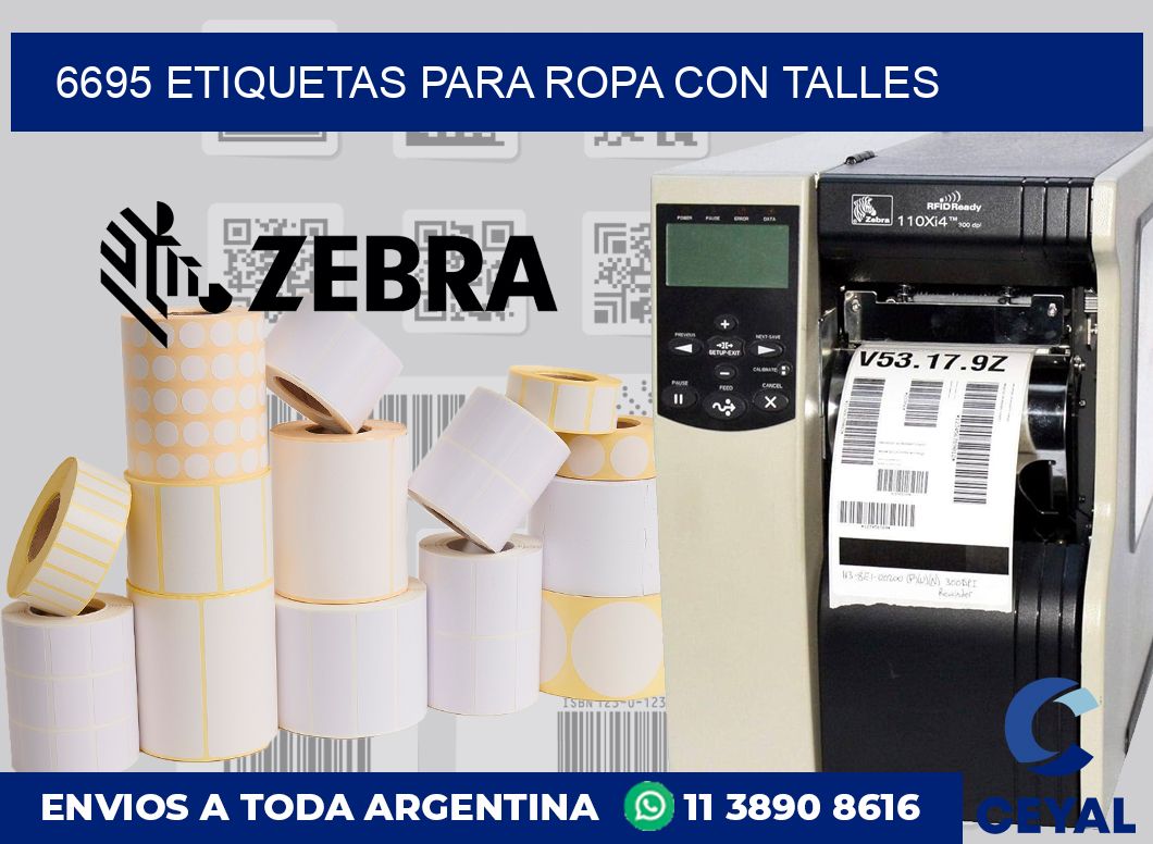 6695 ETIQUETAS PARA ROPA CON TALLES