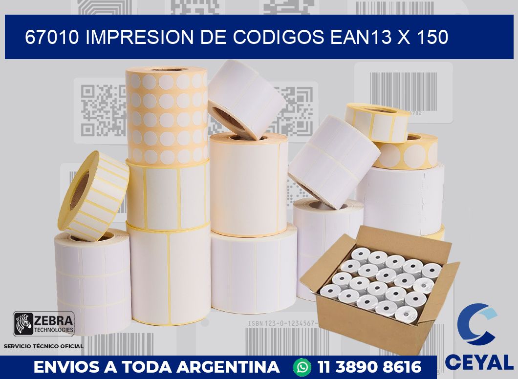 67010 impresion de codigos EAN13 x 150