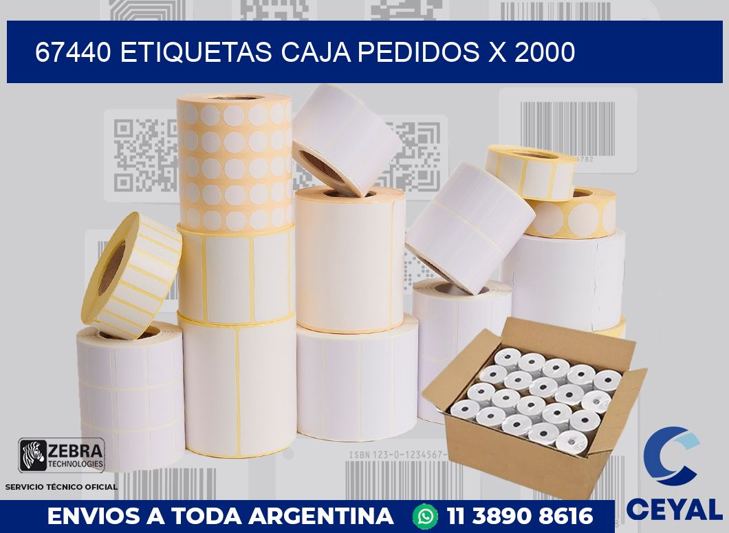 67440 etiquetas caja pedidos x 2000