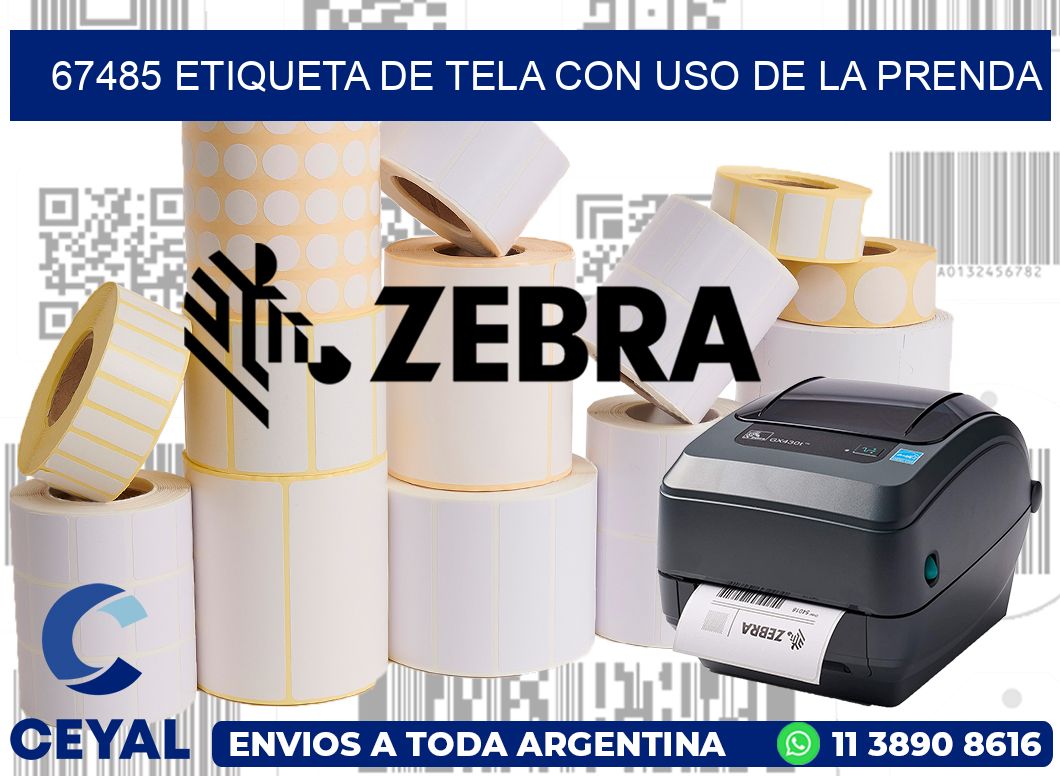 67485 ETIQUETA DE TELA CON USO DE LA PRENDA