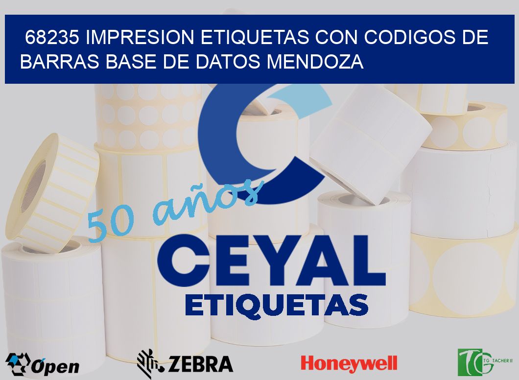 68235 IMPRESION ETIQUETAS CON CODIGOS DE BARRAS BASE DE DATOS MENDOZA
