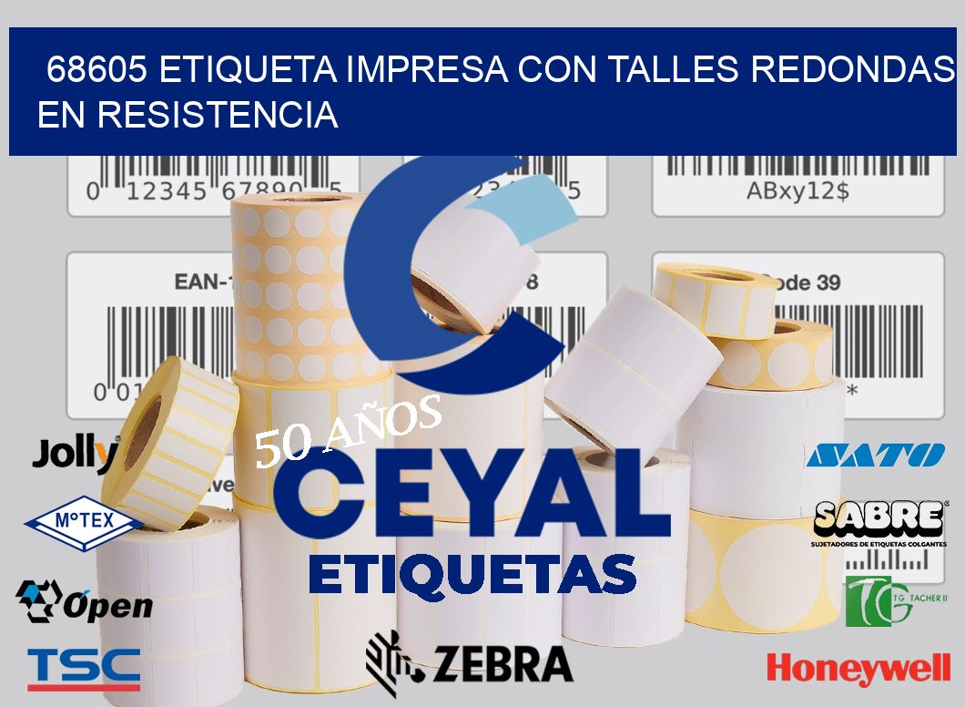 68605 ETIQUETA IMPRESA CON TALLES REDONDAS EN RESISTENCIA
