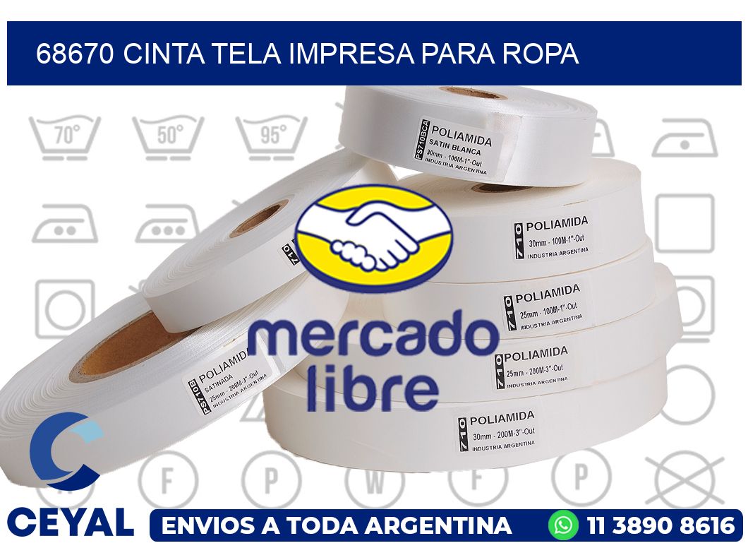 68670 CINTA TELA IMPRESA PARA ROPA