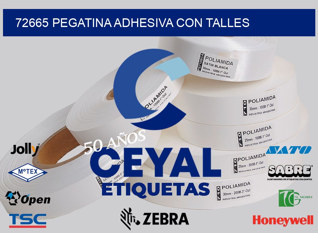 72665 PEGATINA ADHESIVA CON TALLES