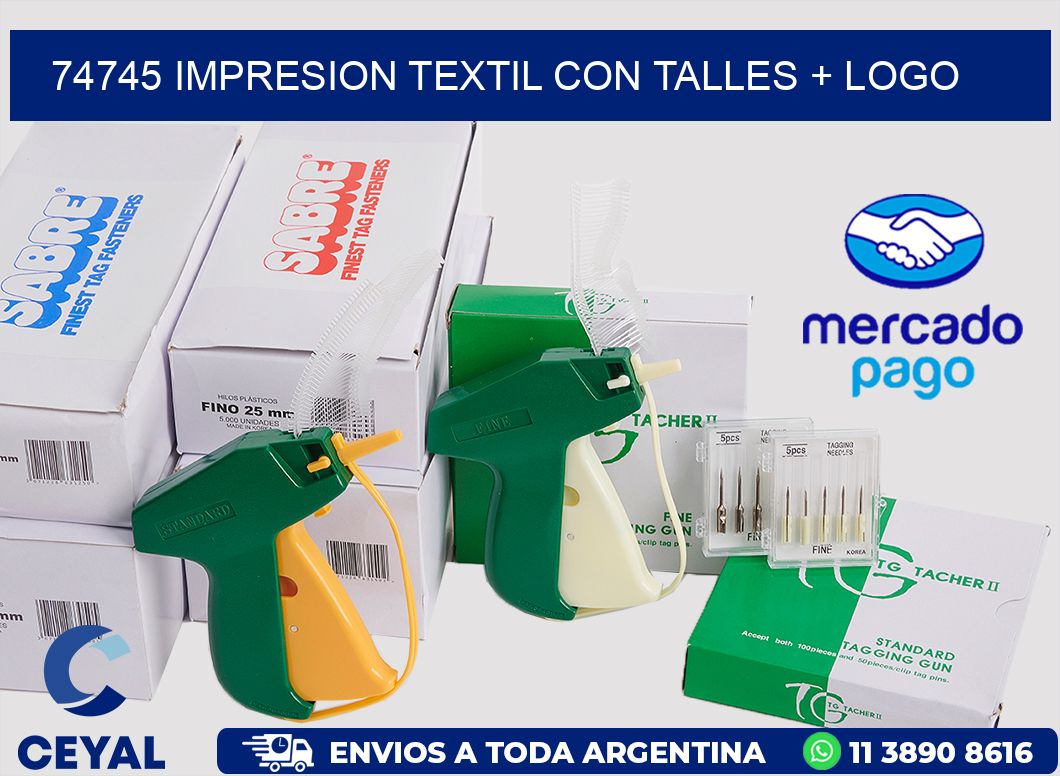 74745 IMPRESION TEXTIL CON TALLES + LOGO
