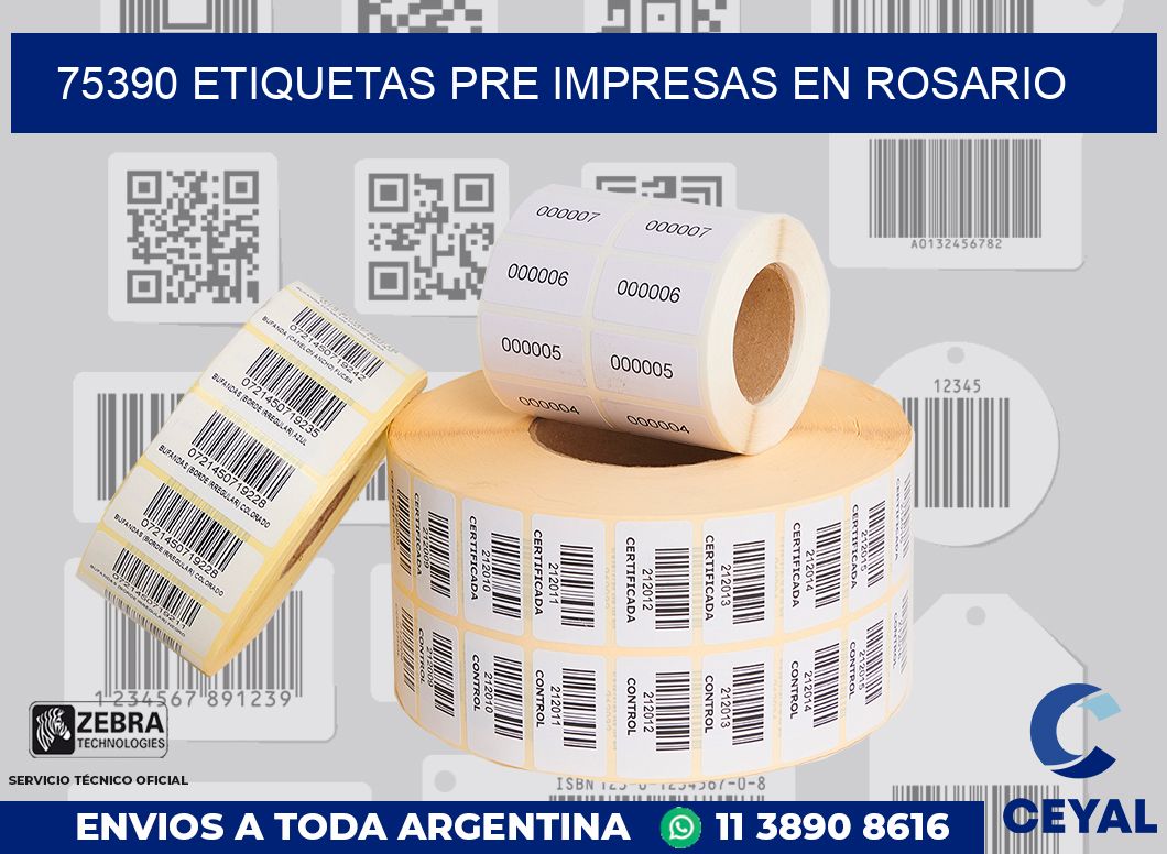 75390 ETIQUETAS PRE IMPRESAS EN ROSARIO