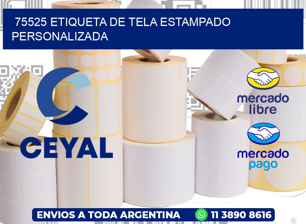 75525 ETIQUETA DE TELA ESTAMPADO PERSONALIZADA