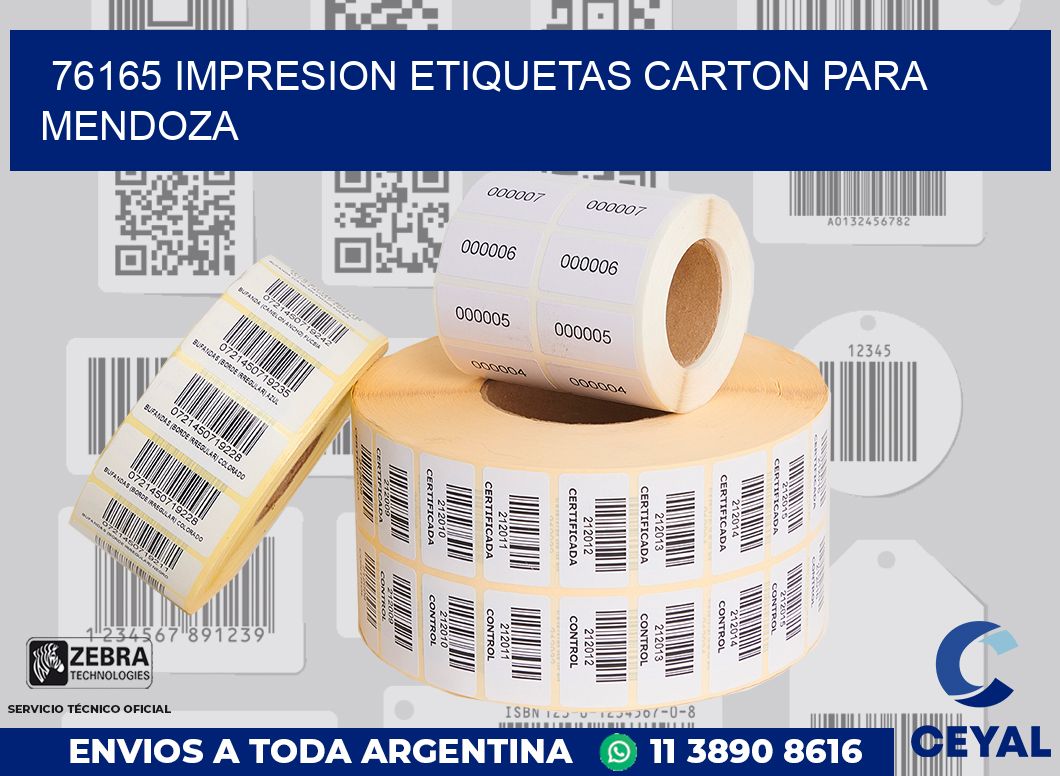 76165 IMPRESION ETIQUETAS CARTON PARA MENDOZA