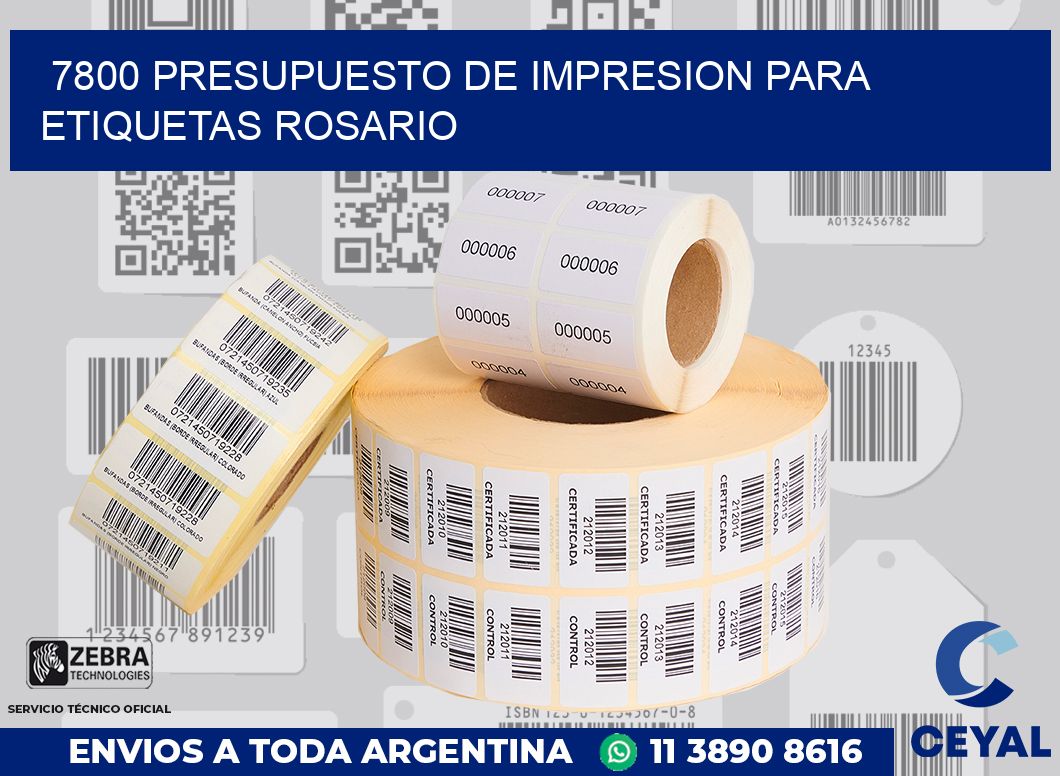 7800 PRESUPUESTO DE IMPRESION PARA ETIQUETAS ROSARIO