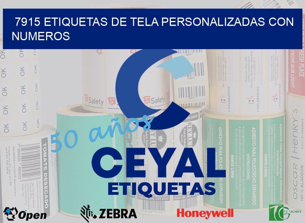 7915 ETIQUETAS DE TELA PERSONALIZADAS CON NUMEROS
