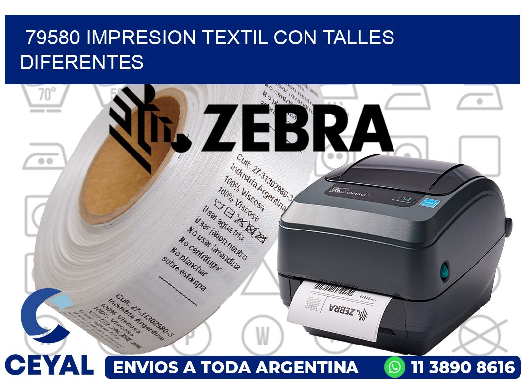 79580 IMPRESION TEXTIL CON TALLES DIFERENTES