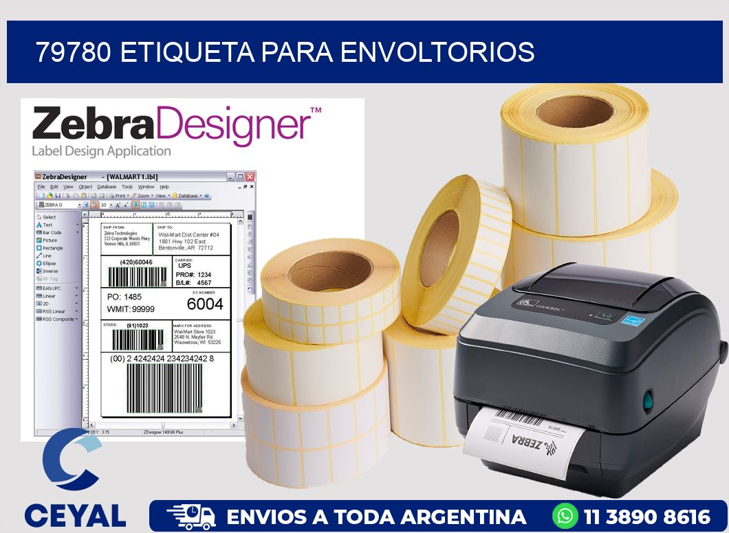 79780 ETIQUETA PARA ENVOLTORIOS
