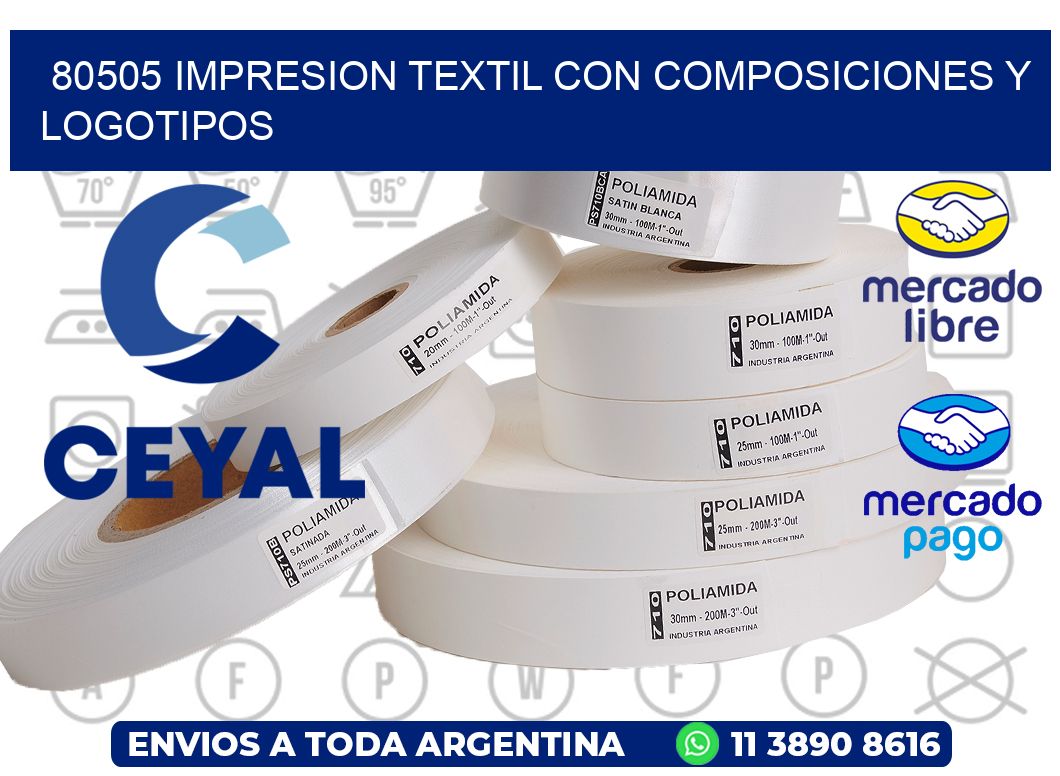 80505 IMPRESION TEXTIL CON COMPOSICIONES Y LOGOTIPOS