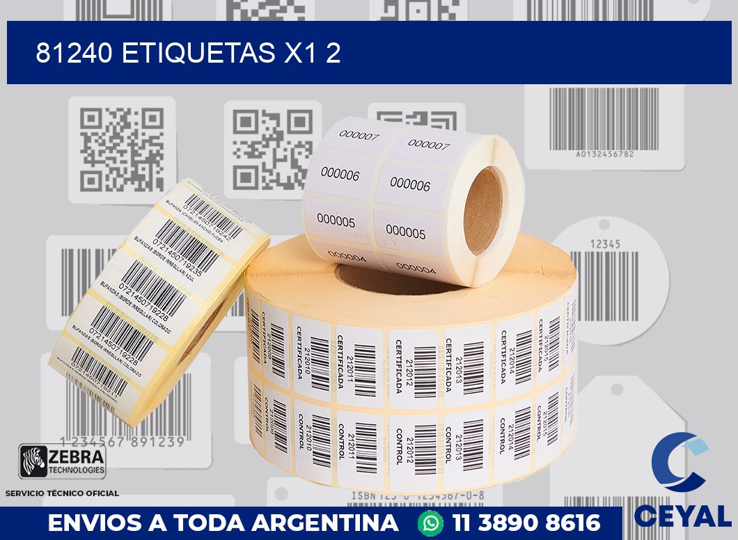 81240 Etiquetas x1 2