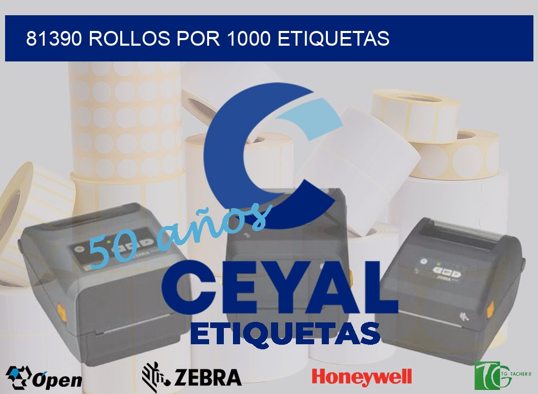 81390 Rollos por 1000 etiquetas