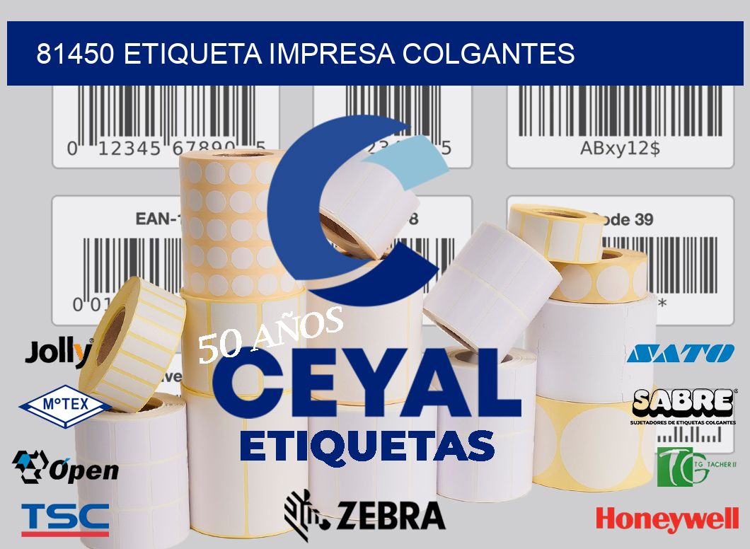 81450 ETIQUETA IMPRESA COLGANTES