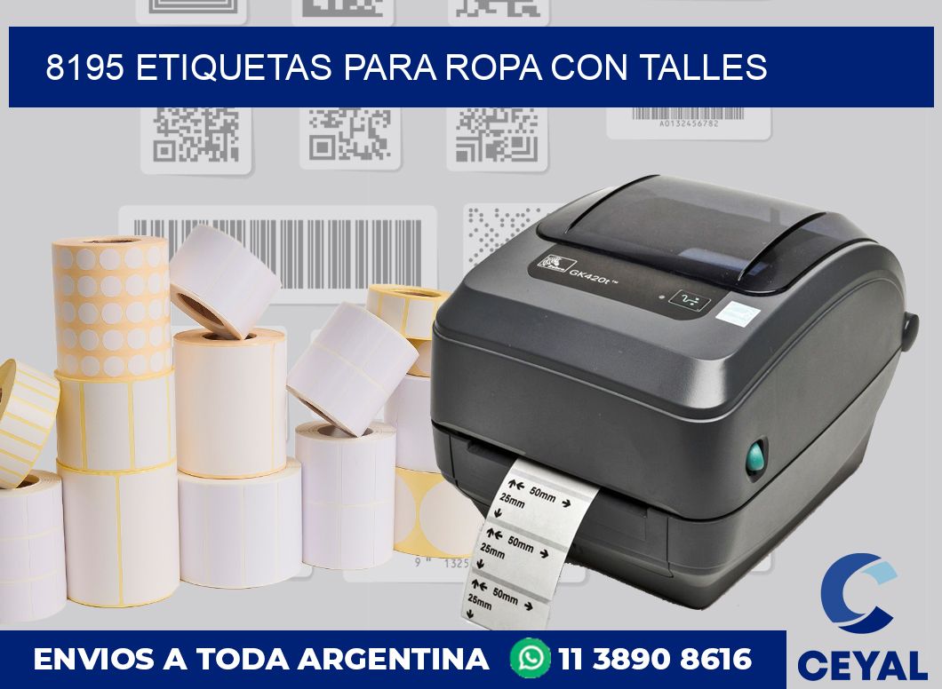 8195 ETIQUETAS PARA ROPA CON TALLES