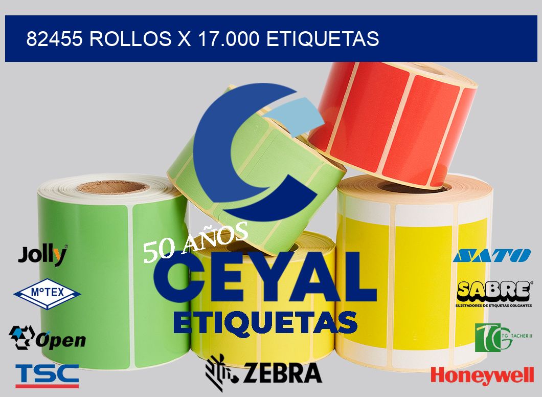 82455 Rollos x 17.000 etiquetas