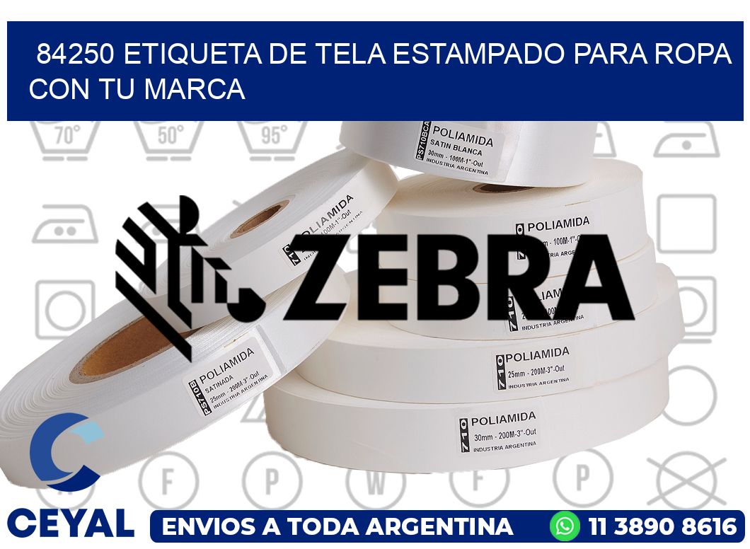 84250 ETIQUETA DE TELA ESTAMPADO PARA ROPA CON TU MARCA