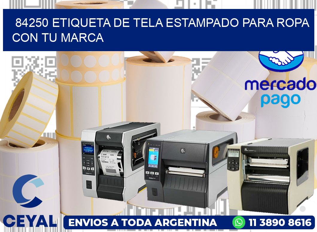 84250 ETIQUETA DE TELA ESTAMPADO PARA ROPA CON TU MARCA