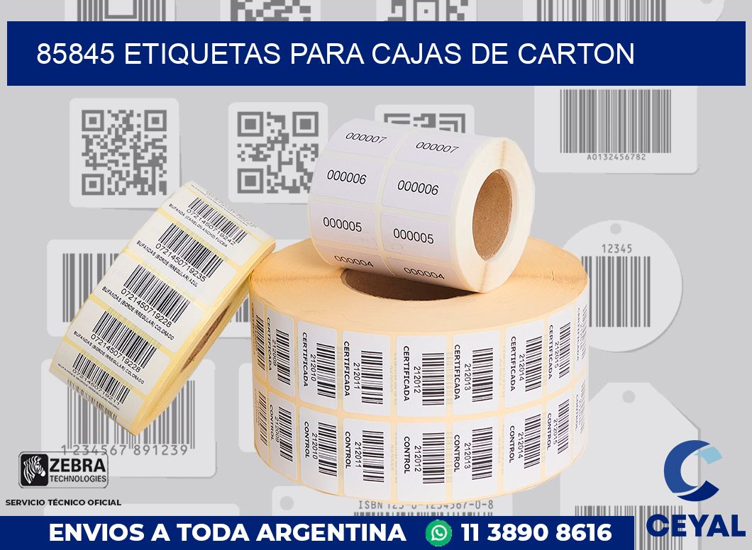85845 ETIQUETAS PARA CAJAS DE CARTON