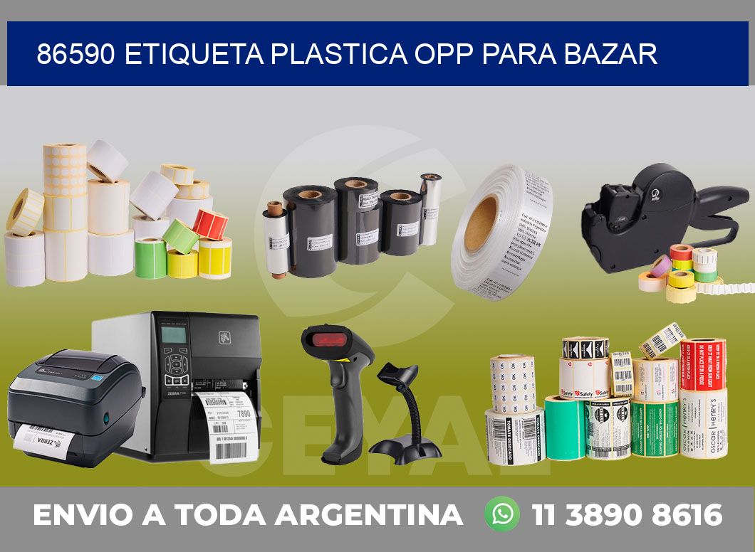 86590 ETIQUETA PLASTICA OPP PARA BAZAR