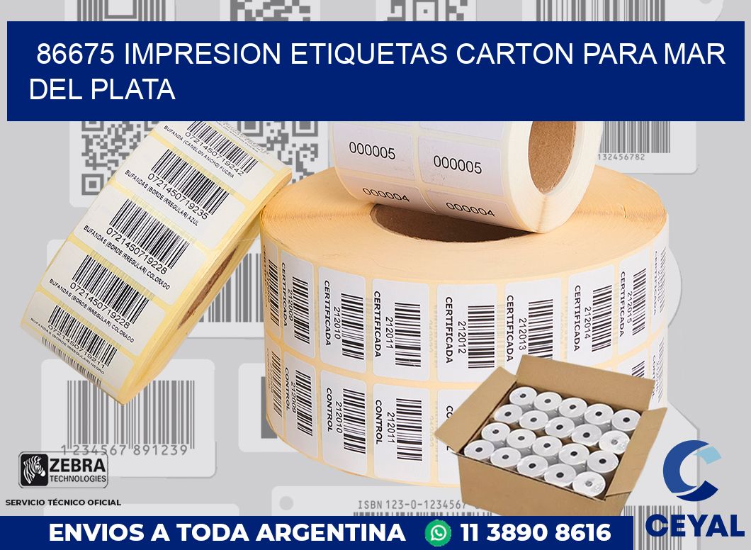 86675 IMPRESION ETIQUETAS CARTON PARA MAR DEL PLATA