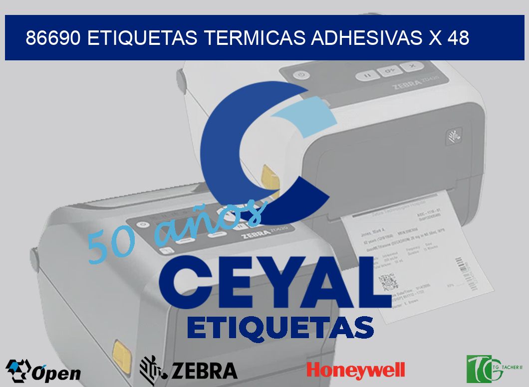 86690 etiquetas termicas adhesivas x 48