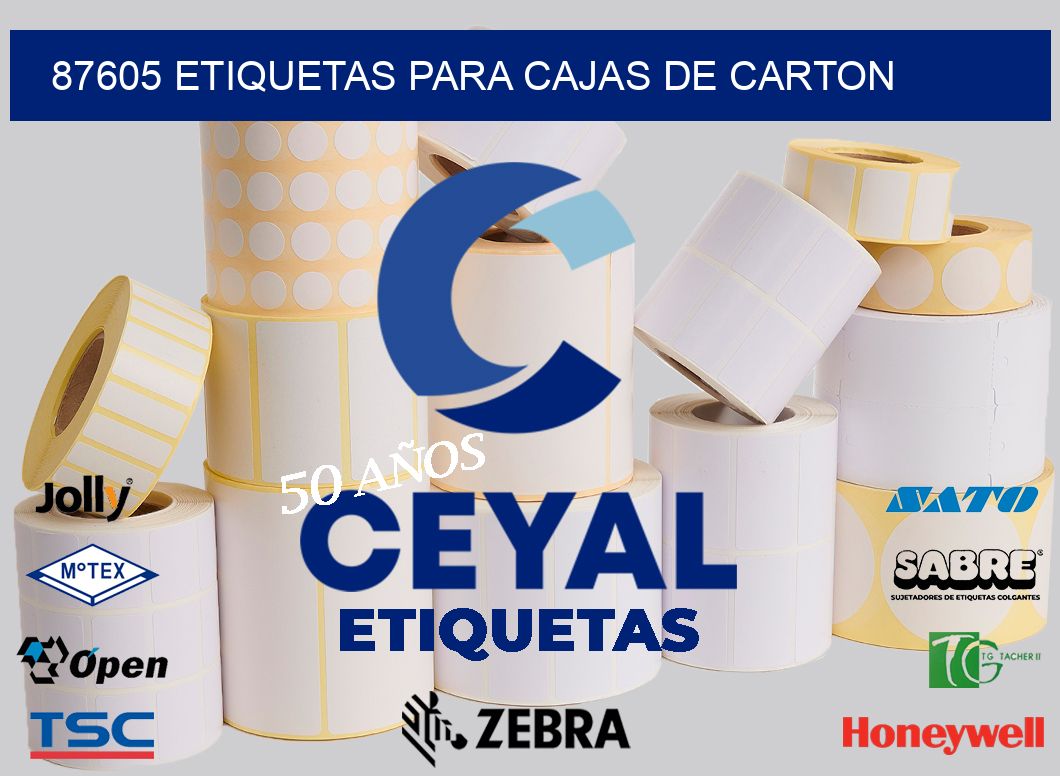 87605 ETIQUETAS PARA CAJAS DE CARTON