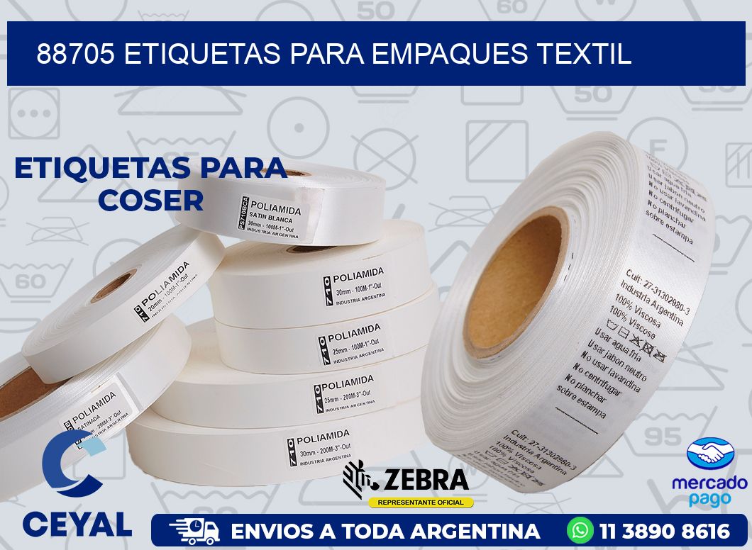 88705 ETIQUETAS PARA EMPAQUES TEXTIL
