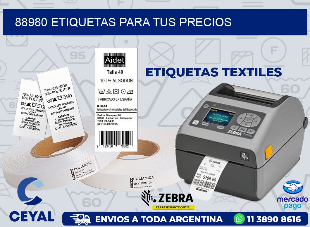 88980 ETIQUETAS PARA TUS PRECIOS