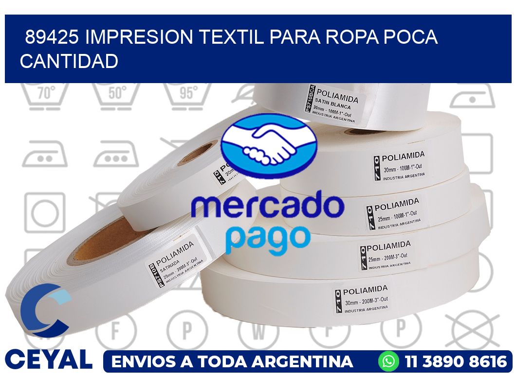 89425 IMPRESION TEXTIL PARA ROPA POCA CANTIDAD