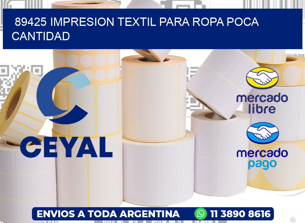 89425 IMPRESION TEXTIL PARA ROPA POCA CANTIDAD