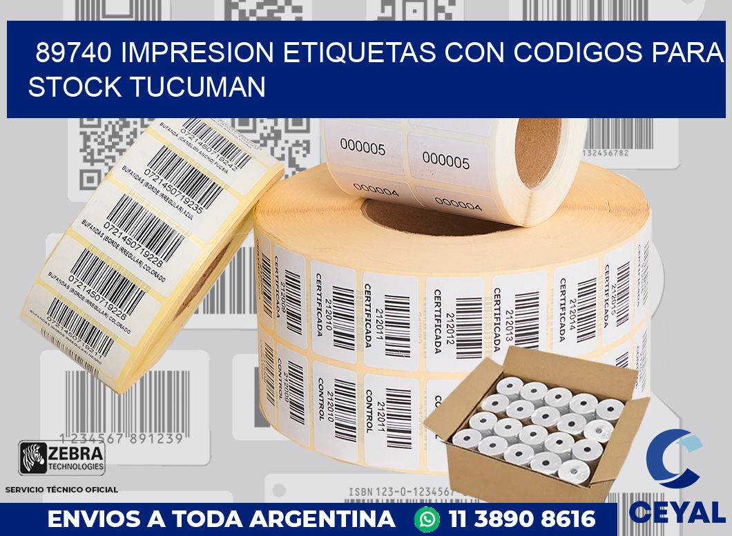 89740 IMPRESION ETIQUETAS CON CODIGOS PARA STOCK TUCUMAN