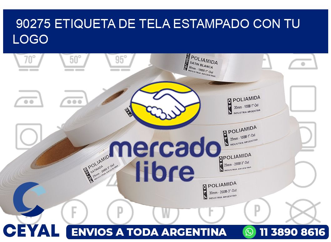 90275 ETIQUETA DE TELA ESTAMPADO CON TU LOGO