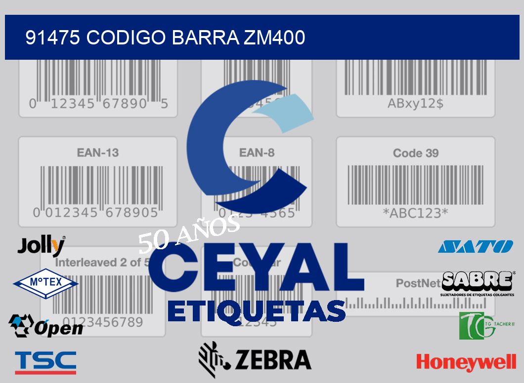 91475 CODIGO BARRA ZM400