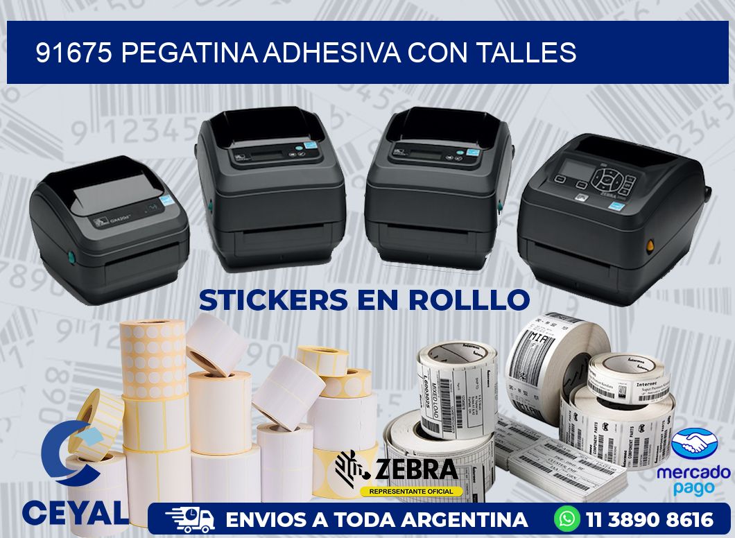 91675 PEGATINA ADHESIVA CON TALLES