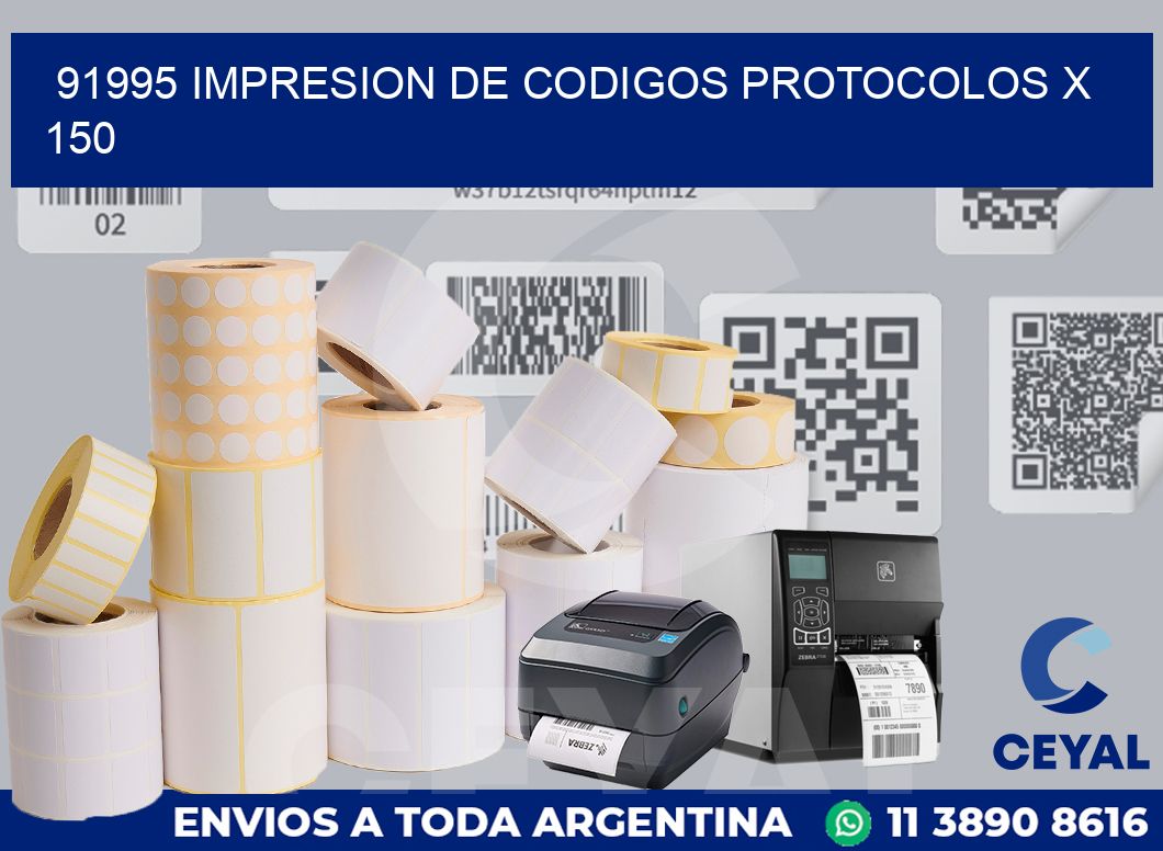 91995 impresion de codigos protocolos x 150