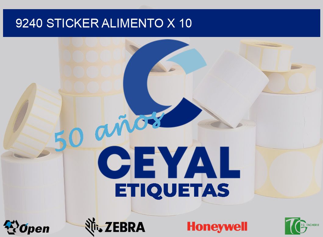 9240 sticker alimento x 10