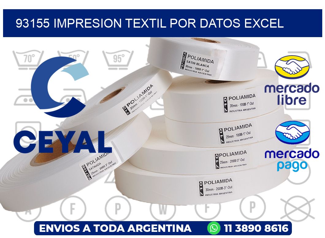 93155 IMPRESION TEXTIL POR DATOS EXCEL