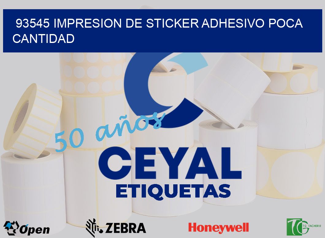 93545 IMPRESION DE STICKER ADHESIVO POCA CANTIDAD